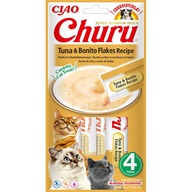 Inaba Churu cat snack tuňák & Bonito vločky 4x 14g