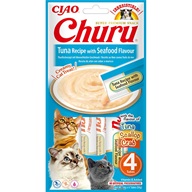 Inaba Churu cat snack tuňák & mořské plody 4x 14g - Ostatní pamlsky