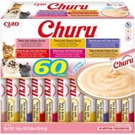 Inaba Churu cat snack tuňák mix multipack 60x 14g - Pamlsky pro kočky