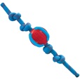 KONG Jaxx Brights Ball w/Rope M mix - Hračky pro psy