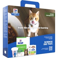 Hill's Prescription Diet Feline Meta 250g+(2x85g) Startovací balíček - Konzervy a kapsičky pro kočky