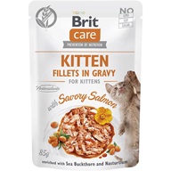 Brit Care Cat kaps. Fillets Gravy Kitten with Savory Salmon 85 g
