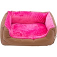 Samohýl Exclusive Rina pelech hnědý/růžový 60 × 40 cm - Pelíšky pro psy, pelechy, textilní boudy