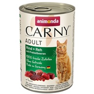 Animonda Carny cat  konz. - hovězí, srnčí, brusinky 400 g - Konzervy pro kočky
