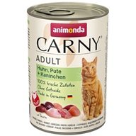 Animonda Carny cat  konz. - kuře, krůta + králík 400 g - Konzervy pro kočky