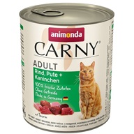 Animonda Carny cat  konz. - hovězí, krůta, králík 800 g - Konzervy pro kočky
