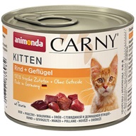 Animonda Carny Kitten konz. - hovězí + drůbeží 200 g - Konzervy pro kočky