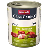 Animonda GranCarno dog  konz. - hovězí + králík + bylinky 800 g - Konzervy pro psy