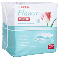 Batist Flower absorpční podložky 60 × 60 cm Medium 25 ks - WC pro psy, sáčky, pleny atd.
