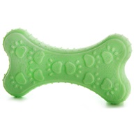Hračka TPR kost 10,5cm zelená JK Animals