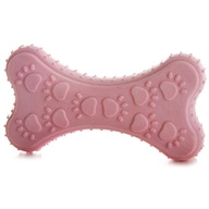 Hračka TPR kost 10.5cm růžová JK Animals