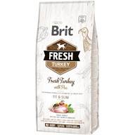 Brit Fresh Turkey with Pea Adult Fit & Slim 12 kg - Granule pro psy