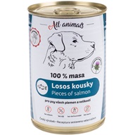 ALL ANIMALS konz. pro psy losos kousky 400g