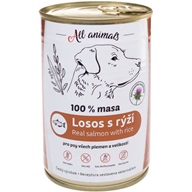 ALL ANIMALS konz. pro psy losos mletý s rýží 400g - Konzervy pro psy