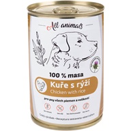 ALL ANIMALS konz. pro psy kuř.maso ml.s rýží 400g - Konzervy pro psy
