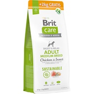 Brit Care Dog Sustainable Adult Medium Breed 12 + 2 kg - Granule pro dospělé psy