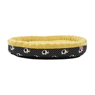 Samohýl Exclusive pelech ovál minky okrový a sloni L - Domky, úkryty, pelíšky