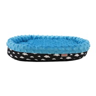 Samohýl Exclusive pelech ovál minky tyrkysový a mráčky L - Výprodej