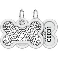 WAUDOG Smart ID známka kost Geometry - Přívěsky na obojek