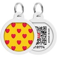 WAUDOG Smart ID známka 25 mm Hearts - Přívěsky