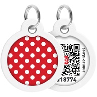 WAUDOG Smart ID známka 30 mm Polka Dots - Obojky