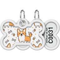 WAUDOG Smart ID známka kost Corgi - Přívěsky na obojek
