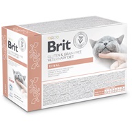 Brit Veterinary Diet Cat Pouch fillets in Gravy Renal 12x 85 g - Konzervy a kapsičky pro kočky