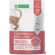 Nature's Protection Healthy Growth Kitten Chicken with Beef & Lamb 100 g