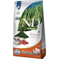 N&D Spirulina Dog Herring & Wolfberry Adult Medium & Maxi 7 kg - Granule pro psy