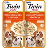 Inaba Twin Packs Dog kuře, zelenina a hovězí 80 g  - Pes