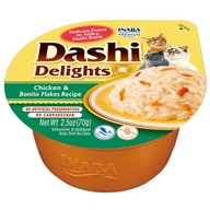 Inaba Dashi Delights kuře a vločky z tuňáka 70 g - Pamlsky pro kočky