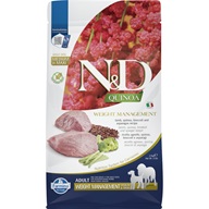 N&D QUINOA Dog Weight Management Lamb Adult Medium & Maxi 2,5 kg - Výprodej