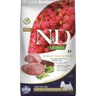 N&D Quinoa Dog Weight Management Lamb & Broccoli Adult Mini 2,5 kg - Granule pro psy