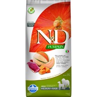N&D Pumpkin Dog Duck & Cantaloupe Adult Medium & Maxi 12 kg - Granule pro psy
