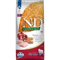 N&D Low Grain Dog Chicken, Spelt, Oats & Pomegranate Adult Giant Maxi 12 kg - Granule pro psy