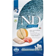 N&D Ocean Dog Salmon, Cod & Cantaloupe Melon Adult Medium & Maxi 2,5 kg - Granule pro psy