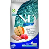 N&D Ocean Dog Salmon, Cod & Cantaloupe Melon Adult Mini 2,5 kg - Granule pro psy