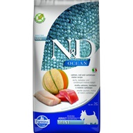 N&D Ocean Dog Salmon, Cod & Cantaloupe Melon Adult Mini 7 kg - Granule pro psy