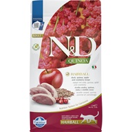 N&D QUINOA Cat Hairball Duck 1,5 kg - Granule pro kočky, krmivo pro kočky