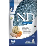 N&D Ocean Cat Cod, Shrimp, Pumpkin & Cantaloupe Melon Kitten 5 kg - Výprodej