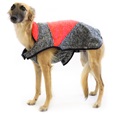 Obleček svetr Frankie XL oranžovo-šedý 50cm - Oblečky pro psy: vesty, bundy, kombinézy
