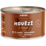 Louie pro psy hovězí s mrkví 200 g 