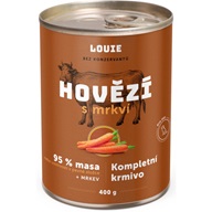 Louie pro psy hovězí s mrkví 400 g 