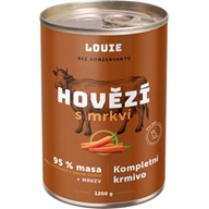 Louie pro psy hovězí s mrkví 1200 g  - Konzervy pro psy