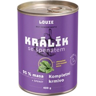 Louie pro psy králík se špenátem 400 g