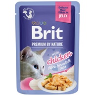 Brit Premium by Nature Delicate Fillets in Jelly with Chicken 85 g - Kapsičky pro kočky