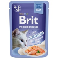 Brit Premium by Nature Delicate Fillets in Jelly with Salmon 85 g - Kapsičky pro kočky