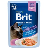 Brit Premium by Nature Delicate Fillets in Gravy with Salmon Sterilised 85 g - Kapsičky pro kočky