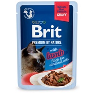 Brit Premium by Nature Delicate Fillets in Gravy with Lamb Sterilised 85 g - Kapsičky pro kočky