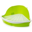JK Animals rohové WC s roštem mix barev 25 × 25 × 34 cm - Podestýlky, podložky, hnízdní materiál